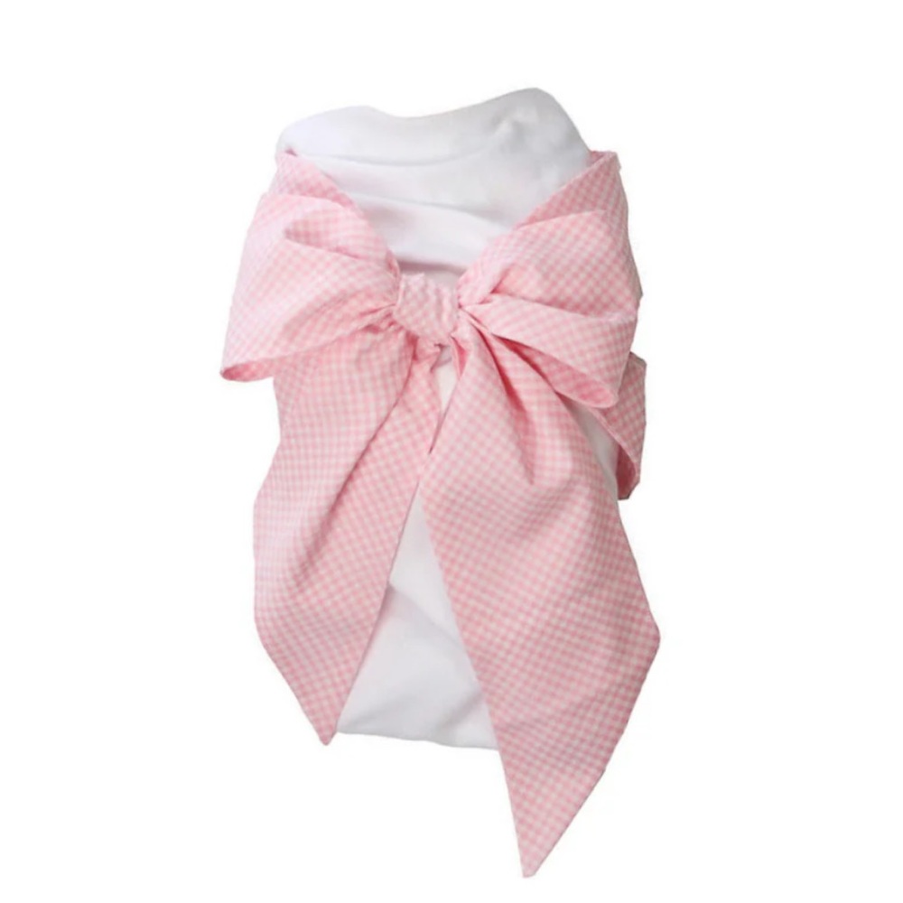 The Beaufort Bonnet Company (TBBC) bow swaddle in pink greenbriar gingham